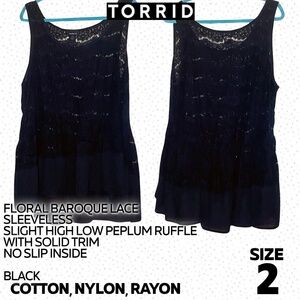 Torrid baroque floral knit blouse